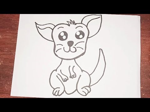 HOW TO DRAW A KANGAROO| STEP BY STEP| TUTORIAL FOR BEGINNERS| CUTE EASY DRAWING.