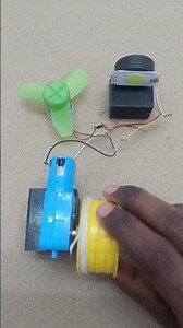 Powering mini fan 12volt LED with plastic gear box | #tech #project #shorts