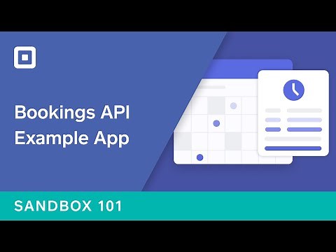 Sandbox 101: Bookings API Example App