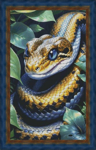 Python Cross Stitch Pattern, Snake X-stitch - Etsy Canada