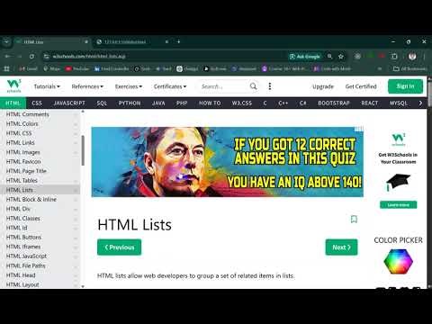 HTML List, Block and Inline Tags (Part 9)