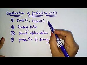 LL(1) parser | First and Follow functions | CD | Compiler Design | Lec-14 | Bhanu Priya