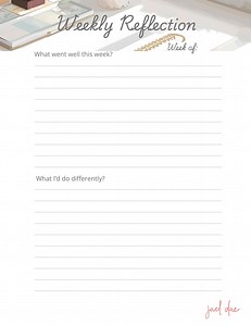 Printable Weekly Reflection Journal | Self-care, Mindfulness & Growth Tracker | Guided Journal Prompts PDF - Etsy UK