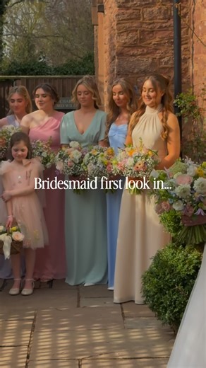 30K views · 67 reactions | Is there anything more magical than these moments 凉 your song to do a first look with your bridesmaid before you walk down the aisle, it may just become your new favourite core memory✨ Content by @betweentheshots.content Bride @abii_richards Florist @teaselandbloom | Six Stories | Facebook