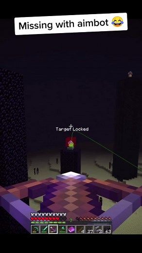 Missing with aimbot 😂 #minecraft #fypシ
