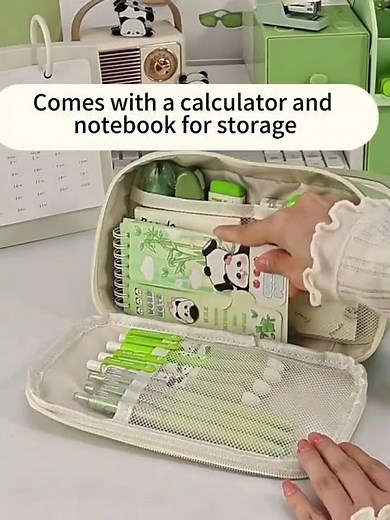 🐼✨ Elecart Cute Panda Pencil Case – The Ultimate Kawaii Aesthetic Pen Pouch! 🎒📚