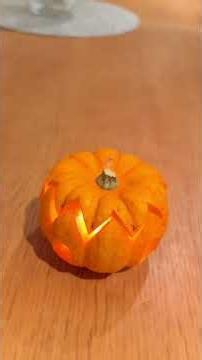 Carving tiny pumpkins and walking our dog
