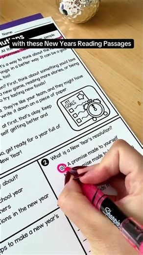 New Years Resolution Reading Lesson for 2nd Graders