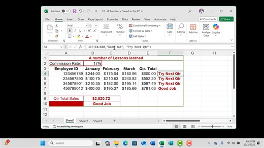 Once you understand the basics of an "IF Function" you will dispel the fear! | Internet Room and Training Center