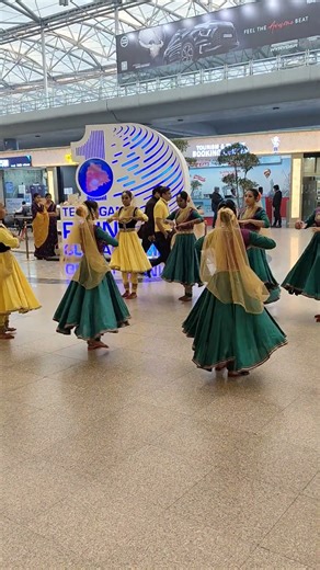 Kathak dance performance in Hyderabad Airport