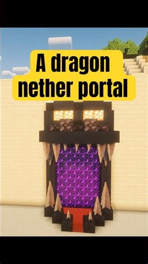 How to build a dragon nether portal #minecraft