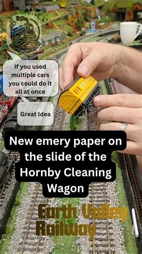 Troy "Use multiple cars you could do it all at once" Here we go. Hornby Cleaner and Dapol Vacuum