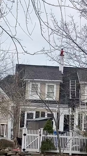 34K views · 44 reactions | Video shows a 10 year old child stuck in the chimney of a Whitman home after climbing out a second floor window and onto the roof. His brother saw him stuck and quickly called his dad, who called 911. Whitman Firefighters arrived and rescued the uninjured boy from the chimney. | Live Boston News | Facebook