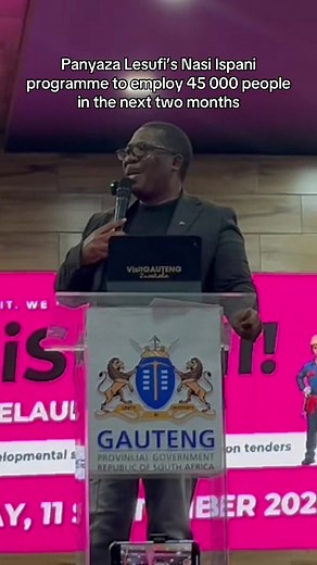 Nasi Ispani Program to Create 45,000 Jobs in Gauteng