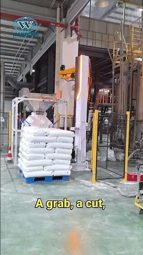 Say goodbye to the hassle of hand-unpacking bags丨Robotic bale breaker#machine #robot #shortsvideo