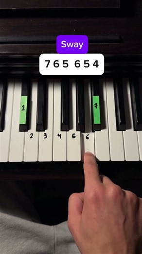 Sway 🕺🏻 #pianotutorial #piano #sway