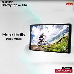 13 reactions | Samsung Galaxy Tab A7 Lite comes with 32GB storage built in for all your hi-resolution videos, photos and files. You can then expand it with a microSD card for even more storage — up to 1TB. Store more you love and delete less. shop now at https://www.sathya.store/category/tablets/tablets/samsung-galaxy-tab-a7-lite-2205-cm-87-inch-3-gb-32-gb-tablet-a7lite332gb or whatsapp 9916698985 #SamsungGalaxyTabA7Lite #SamsungGalaxyTab #Samsung | Sathya Retail | Facebook