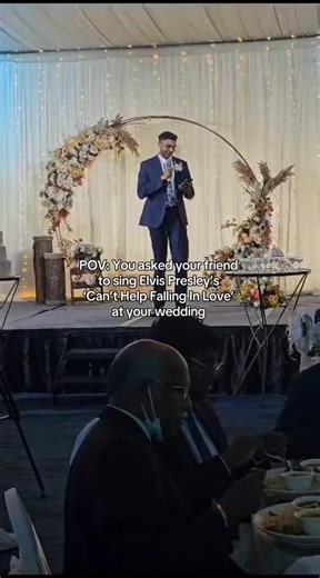 Sidney Sings 'Can't Help Falling in Love' by Elvis Presley at Wedding