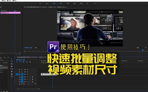 PR教程：快速批量调整视频素材尺寸的方法！