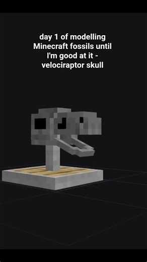 day 1 of modelling Minecraft fossils until I'm good at it - velociraptor skull