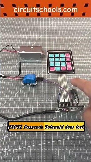 Password based door lock using solenoid and ESP32 #arduino #esp32 #circuitschools