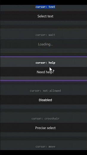 The demo now focuses on 12 CSS cursor types with interactive hover effects.