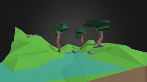 low poly landscape - Download Free 3D model by sam (@pigeons)