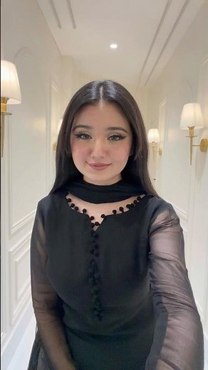SOLID BLACK KURTA SHARARA SET BY SAADIBRAHIMSTUDIO