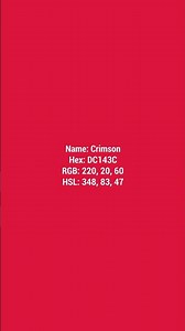 6 Crimson - Hex color code, RGB and HSL value