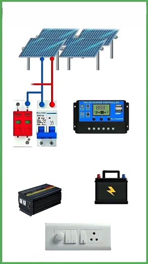 Solar Panels Connection #solarsystem #boardwiring #housewiring #shortvideo #youtubeshorts #iti #mcb