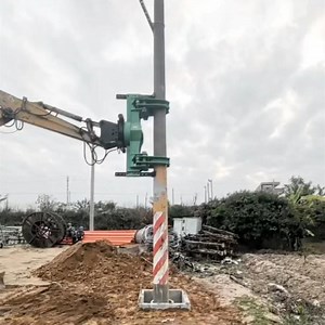 [Hot Item] Excavator Rotating Power Pole Clamp Hydraulic 360 Degree Rotating Clamp