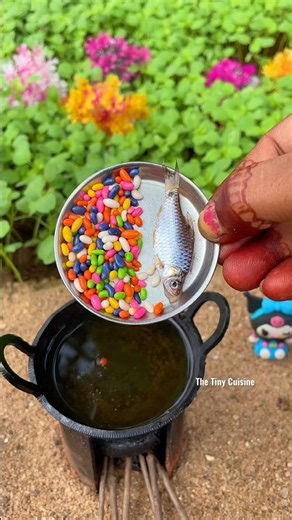 Mini Chocolate vs Fish Fry 🍫🐟 | Miniature Food Challenge #shorts #minifood #tinycooking