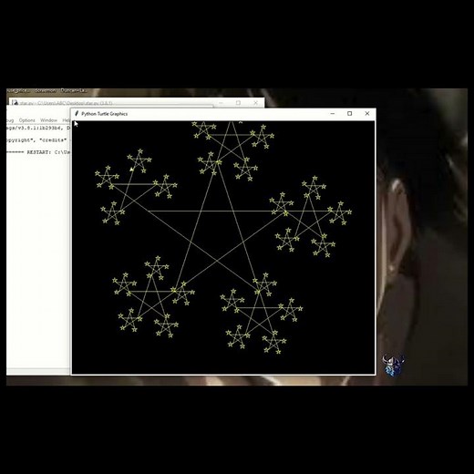 Beautiful star pattern design made using turtle and python