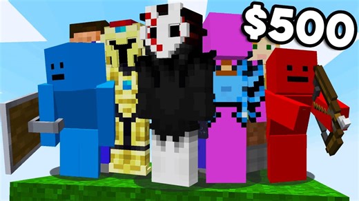 100 Players Compete in a Minecraft Battle Arena