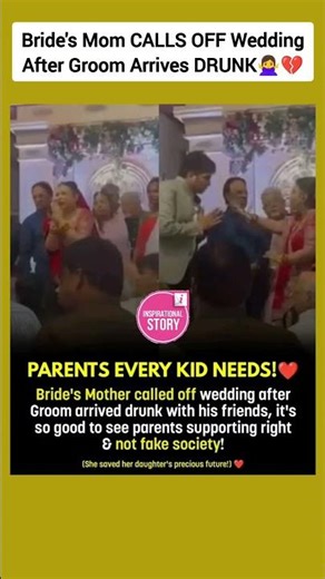 Bride's Mom CALLS OFF Wedding After Groom Arrives DRUNK! 🙅‍♀️💔 #shorts