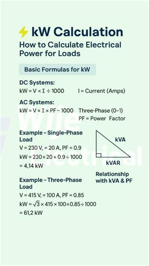 kW Calculation Made Easy | Electrical Power Formula