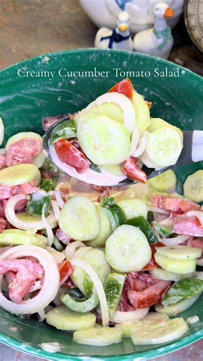 Creamy Cucumber Tomato Salad Recipe