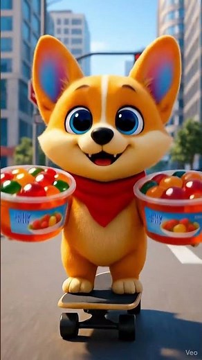 Corgi’s Summer Surprise! A Giant Jelly Dessert Pool Party! ☀️🍮🐾 | #cute #dog