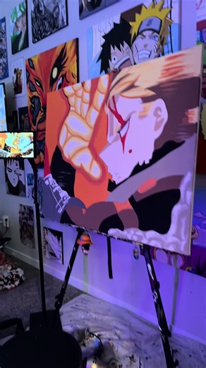 Shop paintings: artbyaverybjerke.com Also doing customs right now dm me if you are interested:) #anime #animeart #fyp #myheroacademia #bakugo