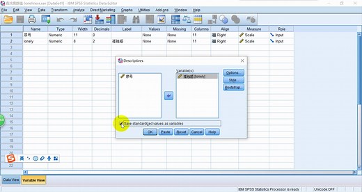 SPSS操作-计算和保存Z分数