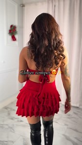 Glitter romper in red, perfect for the holidays!🤩✨ 🛒https://brezclothing.com #fyp #parati #fypage #fypシ #fy | Brez Clothing