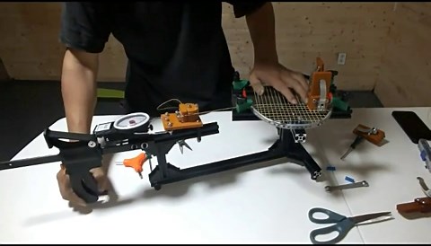 Badminton Racket Stringing Machine, Wire Stretcher Aluminum Alloy DIY Racket Frame Threading Machine 20-32LB