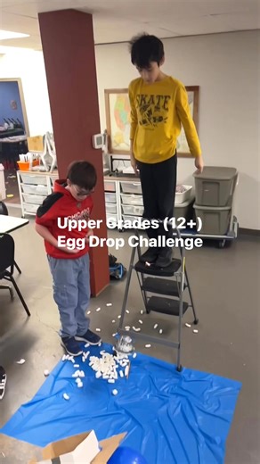 Our upper grade students took on the Egg Drop Challenge! 🥚💥 They designed, engineered, and tested creative contraptions to see if their eggs could survive the fall — and the results were egg-cellent! 🧠🚀 #GoSciTech #STEMeducation #middleschool #highschool #physics&force | SciTech