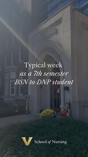 Come along for a typical week with Bailey Breedlove, 7th semester BSN to DNP student in the Adult-Gerontology Acute Care program. #bsntodnp #agacnp #vusn #dnpstudent | Vanderbilt School of Nursing
