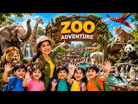 🦁 Zoo Adventure for Kids | Learn Wild Animal Names & Sounds | Fun Educational Video