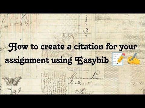 How to create a citation using Easybib 📝✍️ #assignment #easybib 