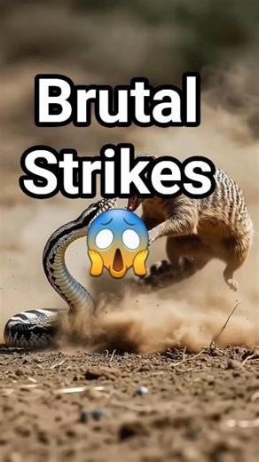 Brutal Mongoose vs Snake Fight 🐍🔥 Desert Battle #wildanimals #cobra #survival #shorts