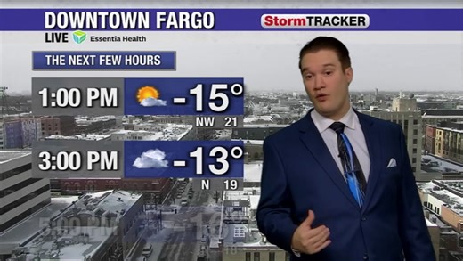 Pockets of blowing snow and staying bitterly cold this afternoon