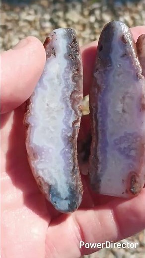 AZ Seam Agate with Purple Edge and Crystal Center Slabbed!