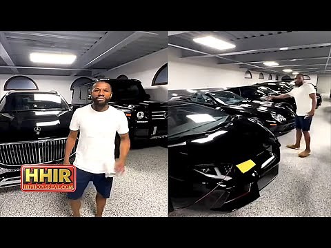 FLOYD MAYWEATHER SHOWS OFF HIS 17 LUXURY CARS IN HIS 30 CAR GARAGE PROPERTY 😱